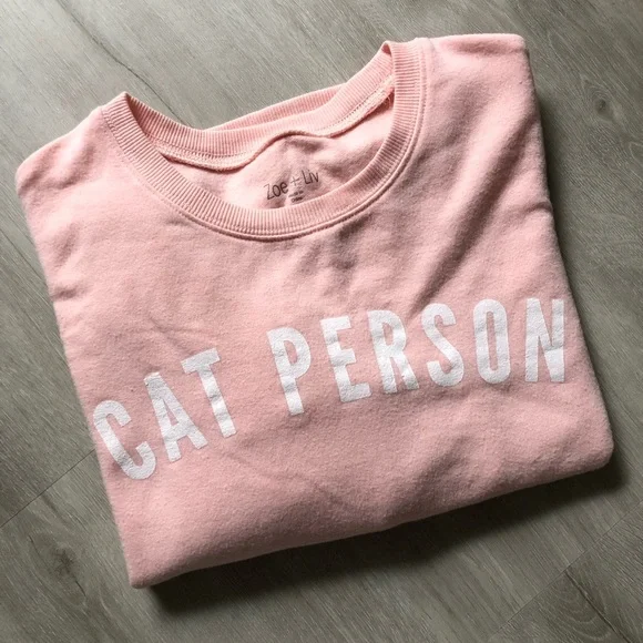 Cat Person Sweatshirt • Size XS - Picture 1 of 6
